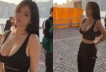 巨乳正妹「香菱」過年遊香港！港邊散步穿運動內衣「H罩杯快掉出來」！-德州扑克迷