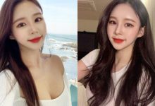 氣質美女姐姐「賞海景深溝乍現」，就算天氣冷還是要穿比基尼下水！-德州扑克迷