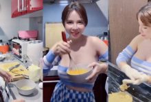 「巨乳波神」陳香菱中秋自製月餅，平口上衣包不住「雪白雙球」奶香味四溢！-德州扑克迷