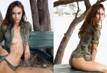 巧克力般滑順！性感「微乳妹」裸身抱胸擠深溝　不穿褲大秀修長美腿-德州扑克迷