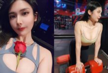 台北人衝啊！健身教練Marie小馬麗彎腰練劃船胸前兩顆快掉出來-德州扑克迷