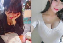 嚇死人！咖啡廳「爆乳讀書妹」年紀小小乳量重重，胸前「好圓好滿」可以塞爆螢幕！-德州扑克迷