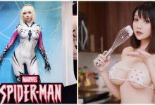 蜘蛛人哪有這麼辣！「巨乳正妹」打扮成女蜘蛛人，緊身衣下的好身材超明顯啊！-德州扑克迷