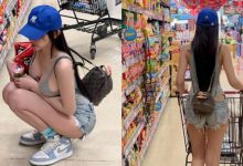 夏天到了真好！超市遇見熱褲辣妹爆乳採購　連背影也超迷人-德州扑克迷