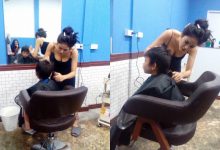 泰國性感理髮師彎腰「低胸爆乳」剪髮　一不小心深溝就貼客人臉…-德州扑克迷