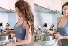 性感廚娘！健身正妹「Fairy雨䕕」在家煮菜穿超辣，魔鬼曲線好迷人！-德州扑克迷