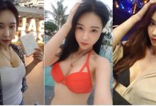 妹子泳裝綁帶緊勒「堅挺渾圓」形狀明顯，「沈重的乳量」快要裝不下啦…-德州扑克迷