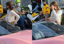 路上巧遇粉紅跑車「爆乳車主」 胸前不科學腫脹讓路人都看傻眼-德州扑克迷