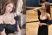 羅浮宮穿這樣可以嗎!巨乳女神「娜娜米」低胸洋裝遊巴黎,雪白香肩爆乳好撩人-德州扑克迷