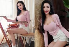 氣質小畫家「梓梓」人比畫還美，「纖長玉腿」拋媚眼讓人秒醉！-德州扑克迷