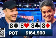 【EV扑克】8888!翻牌天四条遇上河牌顺,香港金融大亨拿下6位数底池-德州扑克迷