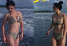 「健美正妹」漁光島踏浪，「波濤猛乳」一抬頭還撞臉性感女神-德州扑克迷