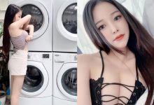 這件忘了洗！「巨乳正妹」洗衣店大膽脫衣　大份量奶球直接彈出！-德州扑克迷