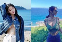 陽光正妹「瞳瞳」看海不想穿，「鮮嫩人字溝」征服海岸線！-德州扑克迷