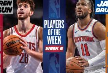 迈博体育 布伦森申京荣膺上周最佳球员 哈登欧文莫兰特获-德州扑克迷