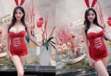 新年祝福「滿出來」！巨乳辣媽兔女郎裝買太小　胸前包不住-德州扑克迷