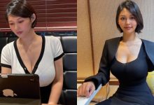 高挑深V「正妹設計師」雙球比臉大！超兇猛身材工作時也好性感，「Ｓ曲線」太逆天-德州扑克迷