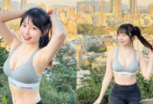 陽光美女「咪歐Mio」勇猛上山看美景，「美乳山巒叠起」更壯觀-德州扑克迷