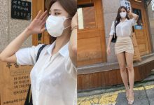 「韓國長腿妹」窄裙撩到神祕線，連白襯衫也透出心機點！-德州扑克迷