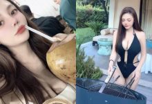 爆乳BBQ!音樂才女「Queena莙莙」度假好享受,深V泳裝露天烤肉-德州扑克迷
