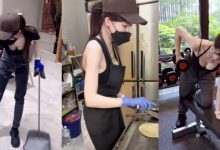 一中街早午餐店正妹老闆娘站煎台太熱都只穿爆乳背心上工-德州扑克迷