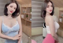 美胸小姐姐「睡前穿緊身睡衣誘惑」，強大的「睡前福利」乳量超凸出！-德州扑克迷