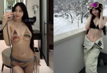 巨乳女神「Lena 莉娜」滑雪不忘曬美胸，大方秀37度腹肌給你靠-德州扑克迷