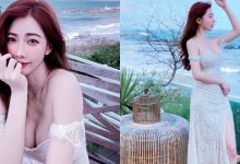 「氣質長髮正妹」宜蘭海邊爆乳看海！高衩禮服「小露美腿」，風吹來都是香的～-德州扑克迷