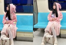 台北捷運有超萌兔子出沒!絨毛外套底下竟是性感美乳-德州扑克迷