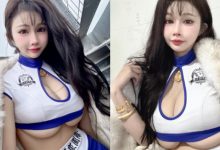 衣服總是太小件！重機女神艾妃Aifei車展制服強制露出南半球-德州扑克迷