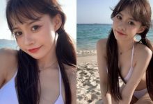 大眼甜心正妹「沙灘秀比基尼」！雪白肌膚＋渾圓美乳讓人好心動！-德州扑克迷