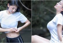 「巨乳妹子」河邊玩耍，白上衣沾濕露出「渾圓形狀」！-德州扑克迷