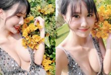 大露春光！甜美女神「羽晴Min」介紹難得九重葛，雪白大乳卻大力暗示此樓必歪！-德州扑克迷