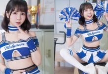 超萌女優《Tiny》換上百褶裙化身啦啦隊員露下乳幫「硬」援-德州扑克迷