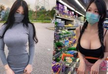 太辣!逛超市巧遇「巨乳口罩正妹」,「乳量滿載」客人都騷動了!-德州扑克迷