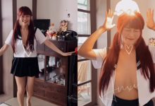 人體開關！爆乳小學妹「安希」放學大解放，「圓大車燈」一頂就發亮！-德州扑克迷