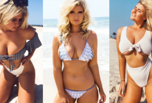 衝浪姊妹花！「豪乳二妹」中路大開露深溝　比基尼好緊好繃隨時要炸開-德州扑克迷