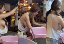 愛玉冰攤老闆娘大露側乳攬客　超啷吊嘎有助夏天散熱！-德州扑克迷