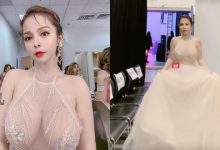 頒獎後台的超辣風景！巨乳波神「香菱」透視禮服威力兇猛，每步都溢滿乳香-德州扑克迷