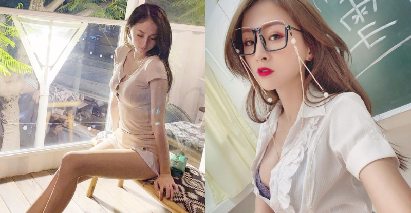 「雪岑Lola」性感姿態曬美腿，領口爆出「乳力洞洞」真邪惡！