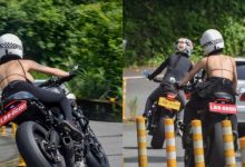 美背重機騎士超巨側乳炸出 這會讓用路人無法專心吧?-德州扑克迷