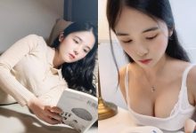 認真看書的「超低胸美乳正妹」，裙子越穿越短「底褲要曝光」！-德州扑克迷