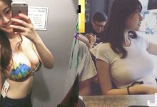 安捏母湯～「白衣爆乳正妹」試衣間換裝好誘人，「渾圓碗公奶」比基尼快要hold不住啦～-德州扑克迷