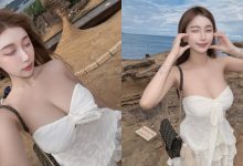 野柳公園驚見「爆乳正妹」！娜娜米低胸洋裝太搶眼，女王頭都沒有她車頭好看！-德州扑克迷