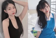 年輕嫩妹「穿上學生服」讓人戀愛，「低胸曲線」實力更是超讚的！-德州扑克迷