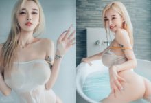 美豔情人「嵐芯語」濕身貼玻璃，「傲人波霸」全身肉色若隱若現-德州扑克迷