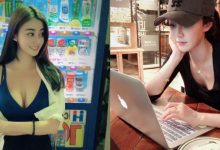 氣質「爆乳正妹」原來是吃貨！深V低胸上衣露出兩顆「飽滿奶球」！-德州扑克迷