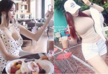 正妹「傲人上圍」好不科學，向前一彎「深V」意外露出，好想吃甜點啦！-德州扑克迷