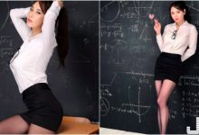 學生起立！性感「大奶數學老師」！襯衫窄裙黑絲襪「Ｓ型身材」超惹火！-德州扑克迷