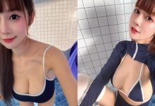 史庫水這樣穿可以嗎？巨乳甜心「安希」快把泳裝撐爆，彎腰兩粒溢出！-德州扑克迷